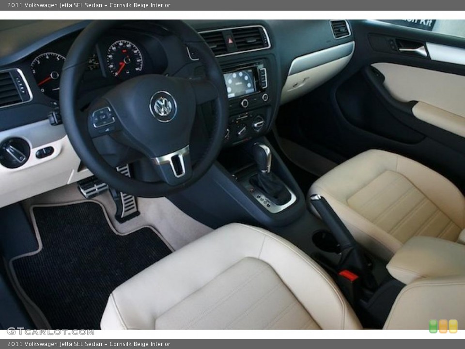 Cornsilk Beige Interior Prime Interior for the 2011 Volkswagen Jetta SEL Sedan #38467773