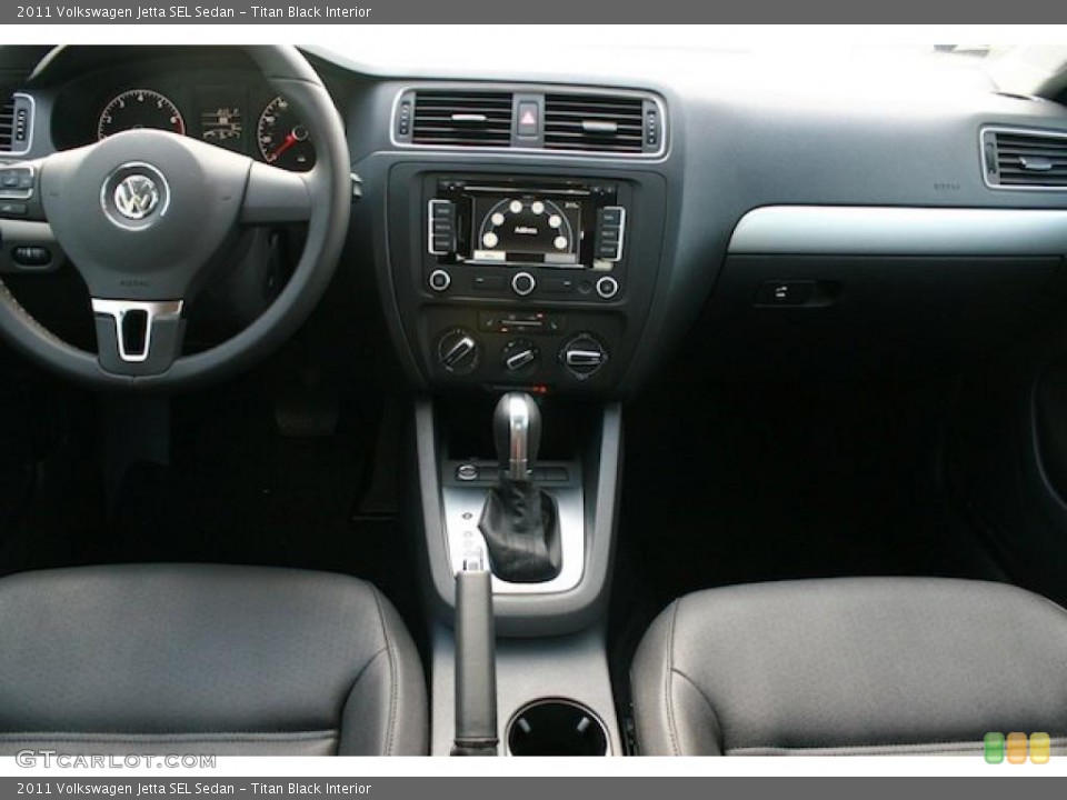 Titan Black Interior Dashboard for the 2011 Volkswagen Jetta SEL Sedan #38467901