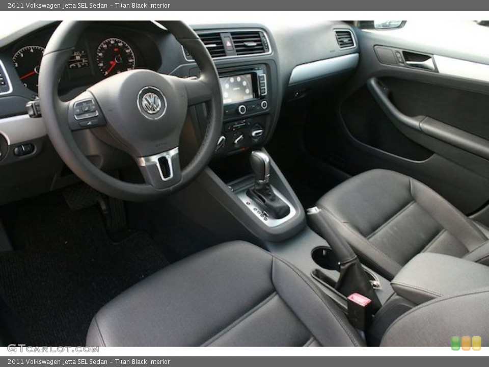 Titan Black Interior Prime Interior for the 2011 Volkswagen Jetta SEL Sedan #38467977