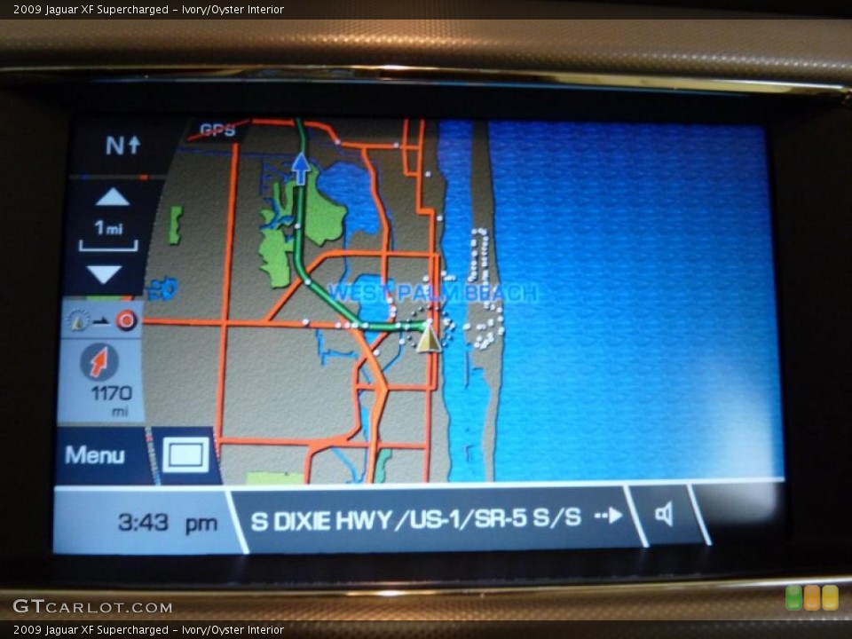 Ivory/Oyster Interior Navigation for the 2009 Jaguar XF Supercharged #38470129