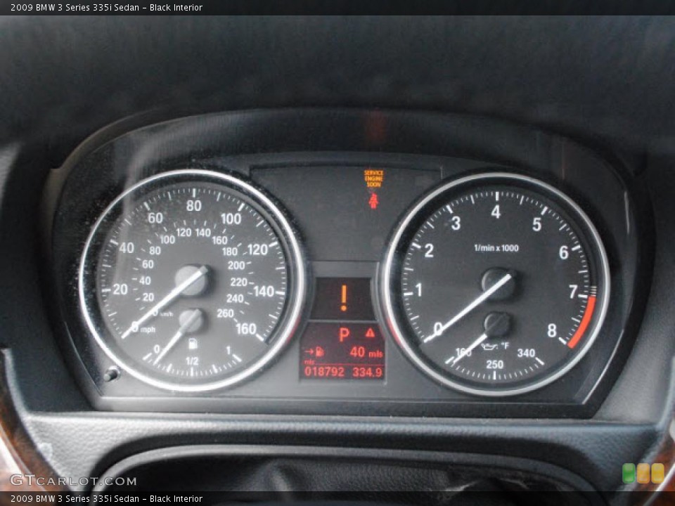 Black Interior Gauges for the 2009 BMW 3 Series 335i Sedan #38470713