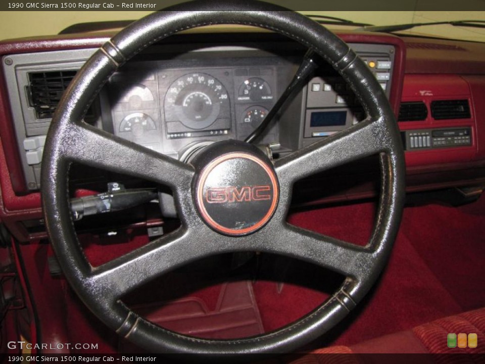Red Interior Steering Wheel for the 1990 GMC Sierra 1500 Regular Cab #38478611