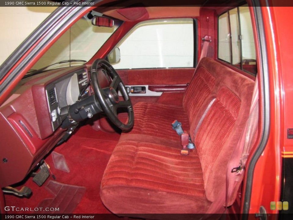 Red 1990 GMC Sierra 1500 Interiors