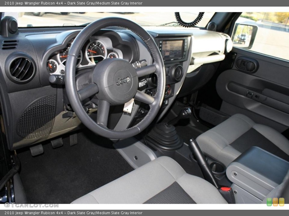 Dark Slate Gray/Medium Slate Gray Interior Dashboard for the 2010 Jeep Wrangler Rubicon 4x4 #38485023