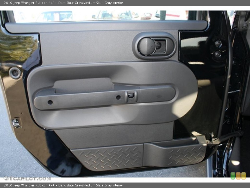 Dark Slate Gray/Medium Slate Gray Interior Door Panel for the 2010 Jeep Wrangler Rubicon 4x4 #38485151
