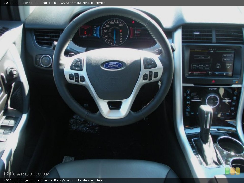 Charcoal Black/Silver Smoke Metallic Interior Dashboard for the 2011 Ford Edge Sport #38489587