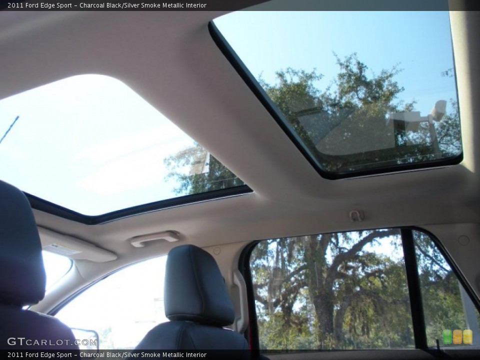 Charcoal Black/Silver Smoke Metallic Interior Sunroof for the 2011 Ford Edge Sport #38489603
