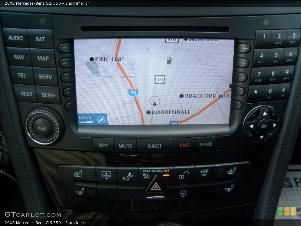 Black Interior Controls for the 2008 Mercedes-Benz CLS 550 #38490697