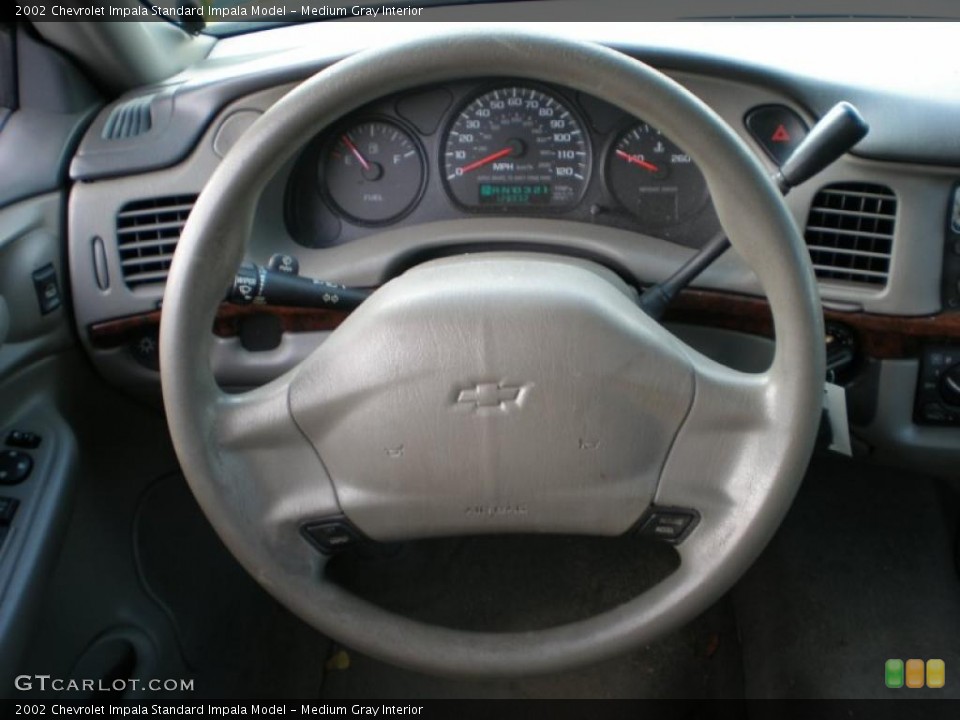 Medium Gray Interior Steering Wheel for the 2002 Chevrolet Impala  #38493531
