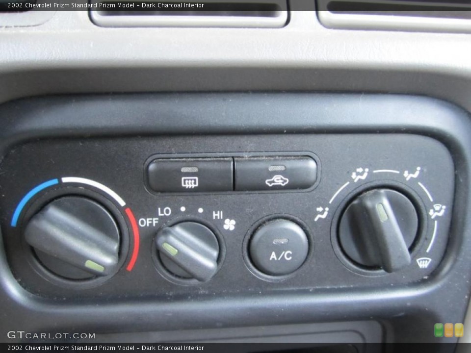 Dark Charcoal Interior Controls for the 2002 Chevrolet Prizm  #38495031