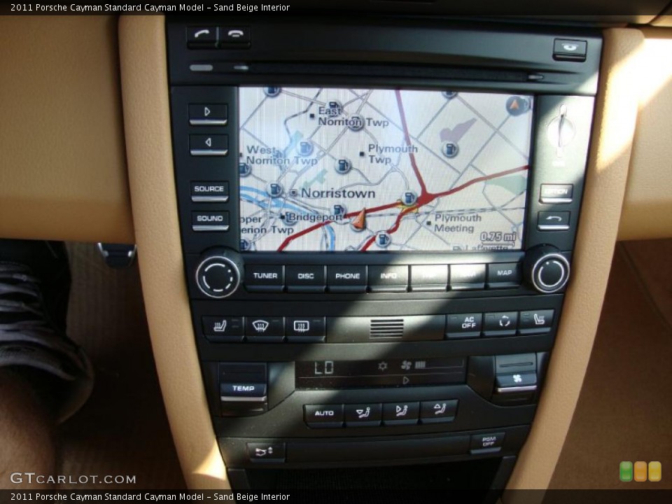 Sand Beige Interior Navigation for the 2011 Porsche Cayman  #38496299
