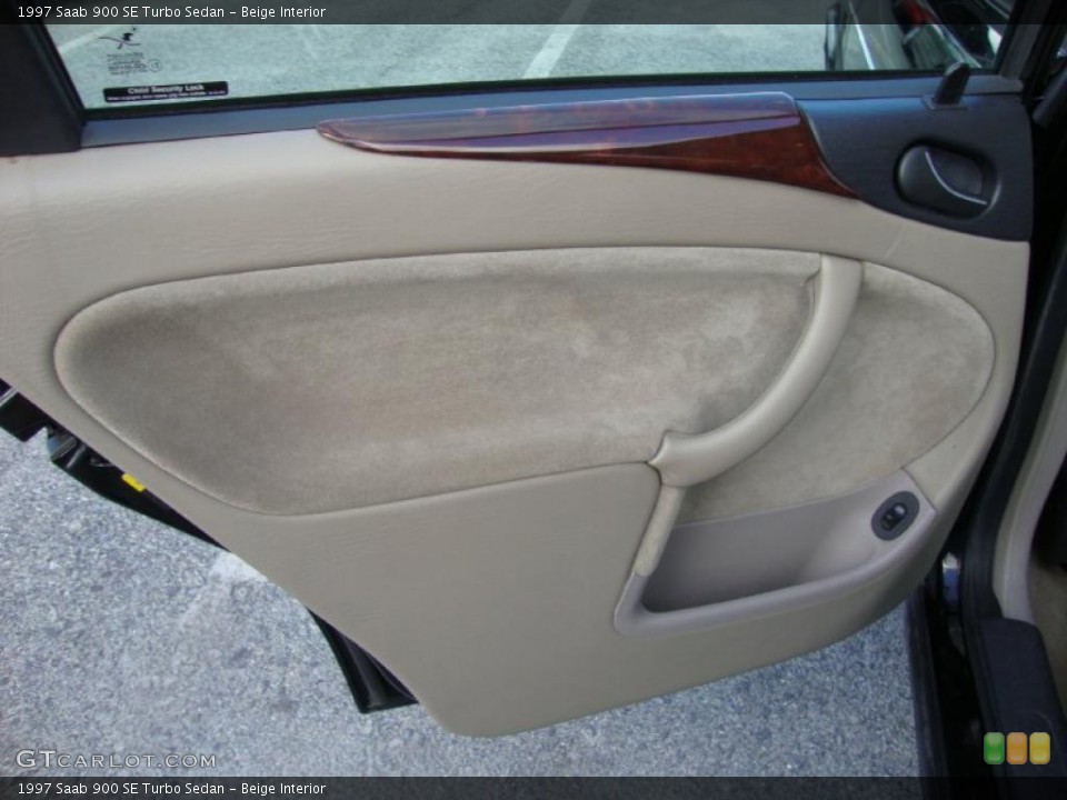 Beige Interior Door Panel for the 1997 Saab 900 SE Turbo Sedan #38496763