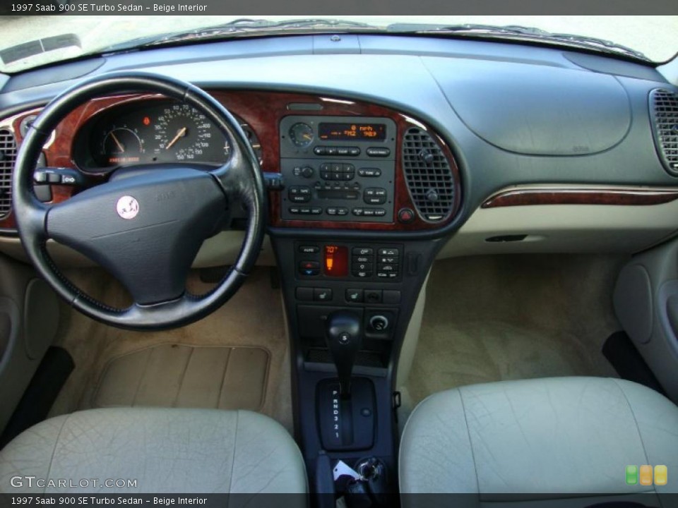 Beige Interior Dashboard for the 1997 Saab 900 SE Turbo Sedan #38496779
