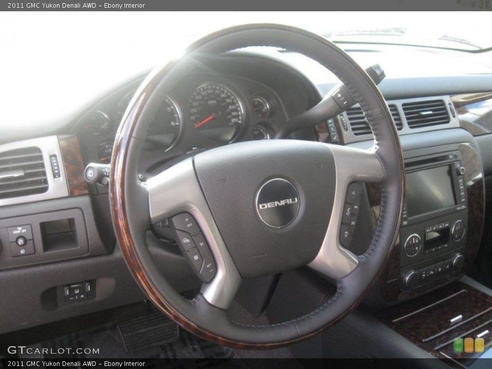 Ebony Interior Steering Wheel for the 2011 GMC Yukon Denali AWD #38500339