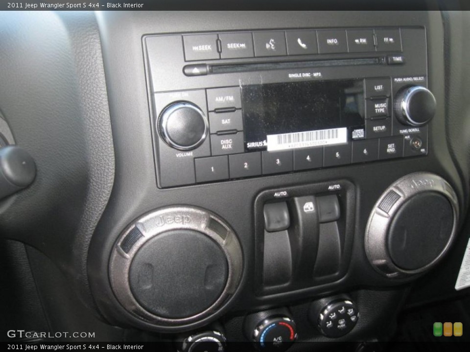 Black Interior Controls for the 2011 Jeep Wrangler Sport S 4x4 #38500535