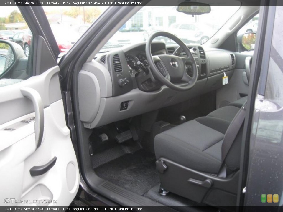 Dark Titanium Interior Prime Interior for the 2011 GMC Sierra 2500HD Work Truck Regular Cab 4x4 #38501563