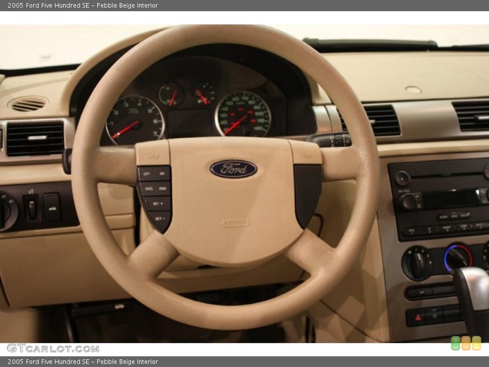 Pebble Beige Interior Steering Wheel for the 2005 Ford Five Hundred SE #38507651