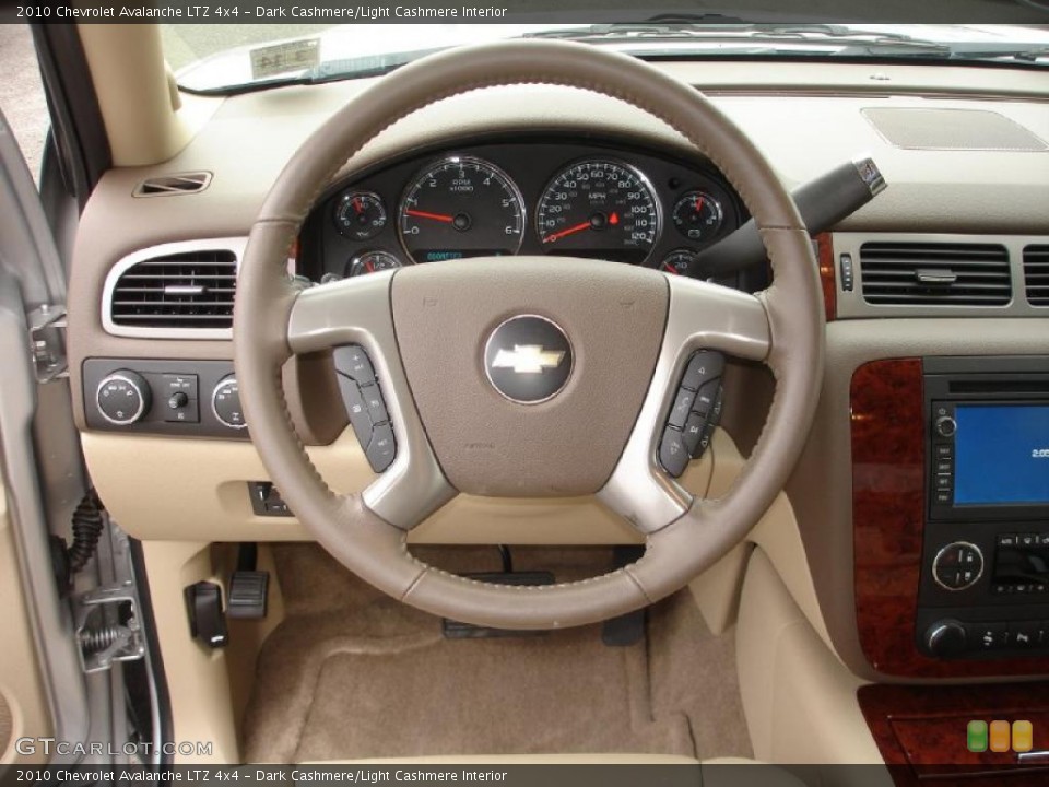 Dark Cashmere/Light Cashmere Interior Steering Wheel for the 2010 Chevrolet Avalanche LTZ 4x4 #38508927