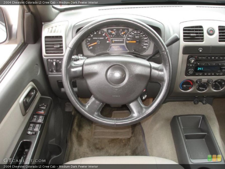 Medium Dark Pewter Interior Steering Wheel for the 2004 Chevrolet Colorado LS Crew Cab #38509150