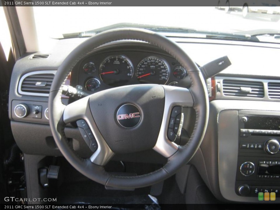 Ebony Interior Steering Wheel for the 2011 GMC Sierra 1500 SLT Extended Cab 4x4 #38509243