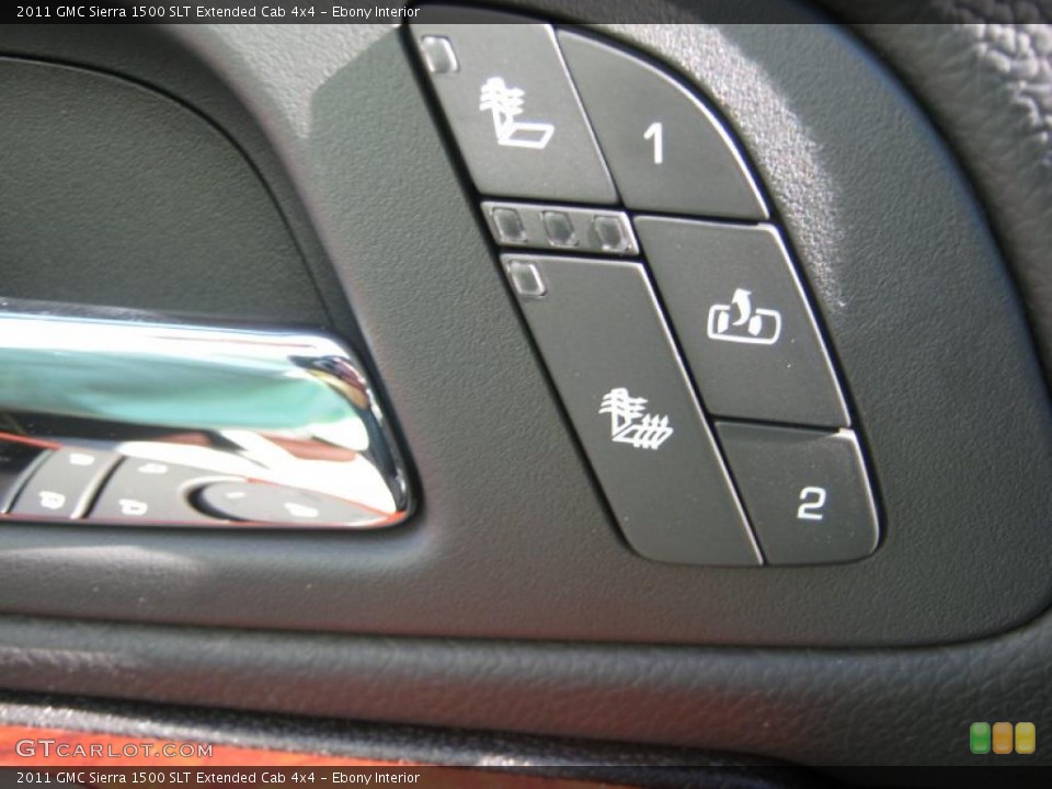 Ebony Interior Controls for the 2011 GMC Sierra 1500 SLT Extended Cab 4x4 #38509407