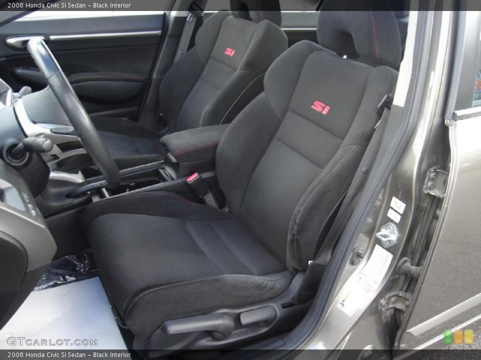 Black Interior Photo for the 2008 Honda Civic Si Sedan #38510191