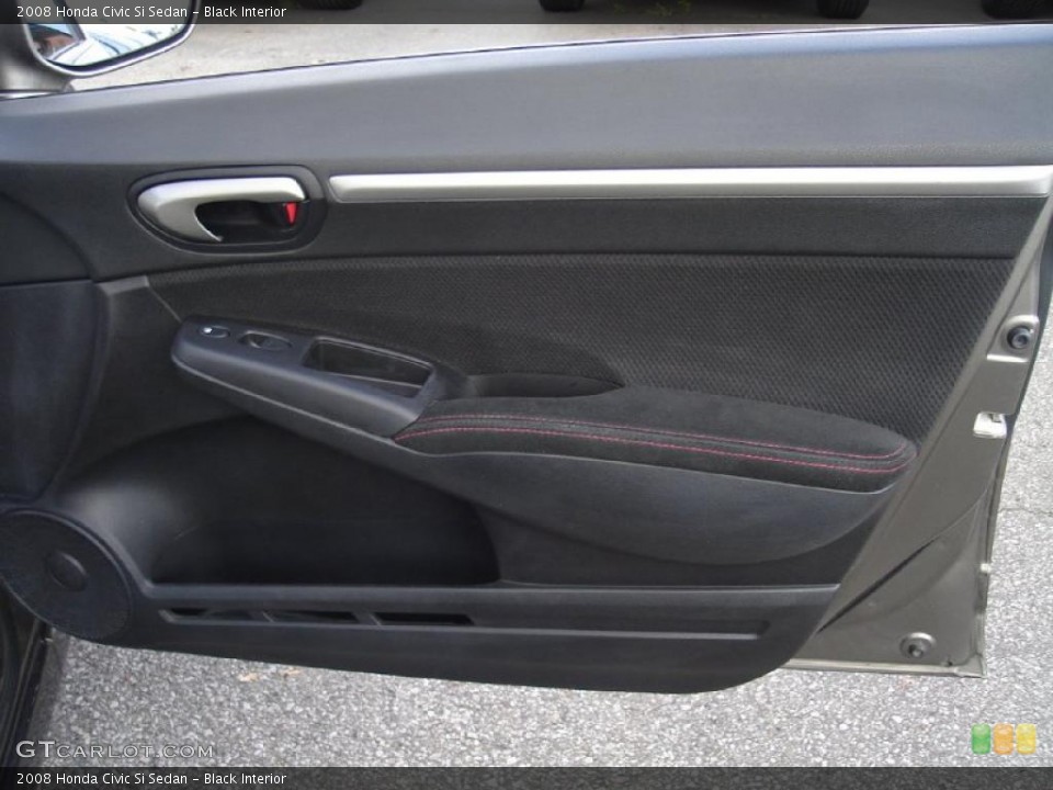 Black Interior Door Panel for the 2008 Honda Civic Si Sedan #38510243