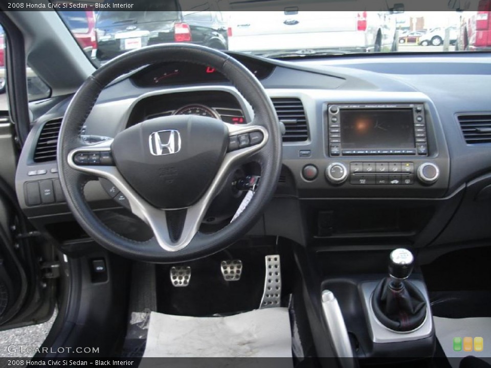 Black Interior Photo for the 2008 Honda Civic Si Sedan #38510295