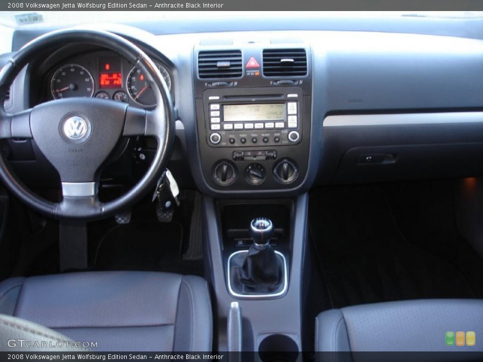Anthracite Black Interior Dashboard for the 2008 Volkswagen Jetta Wolfsburg Edition Sedan #38517339