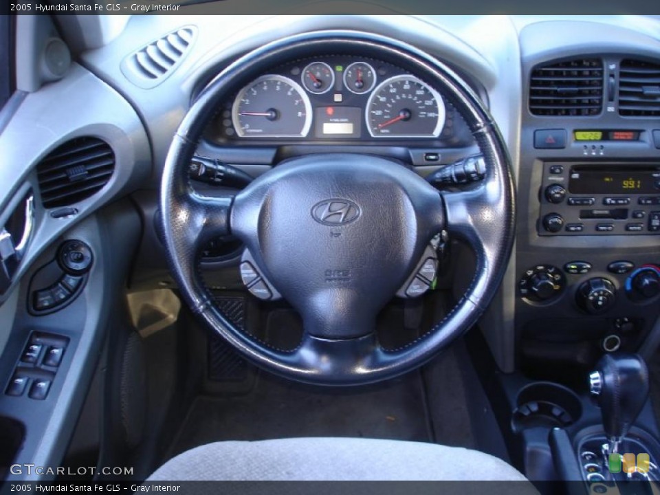 Gray Interior Steering Wheel for the 2005 Hyundai Santa Fe GLS #38517583