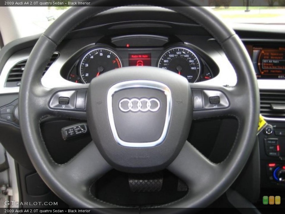 Black Interior Steering Wheel for the 2009 Audi A4 2.0T quattro Sedan #38524579