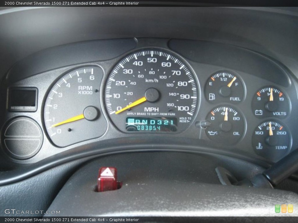Graphite Interior Gauges for the 2000 Chevrolet Silverado 1500 Z71 Extended Cab 4x4 #38529207