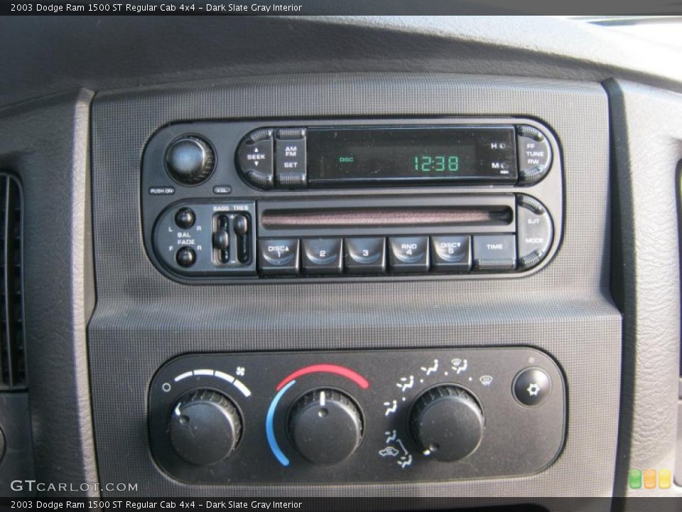 Dark Slate Gray Interior Controls for the 2003 Dodge Ram 1500 ST Regular Cab 4x4 #38530643