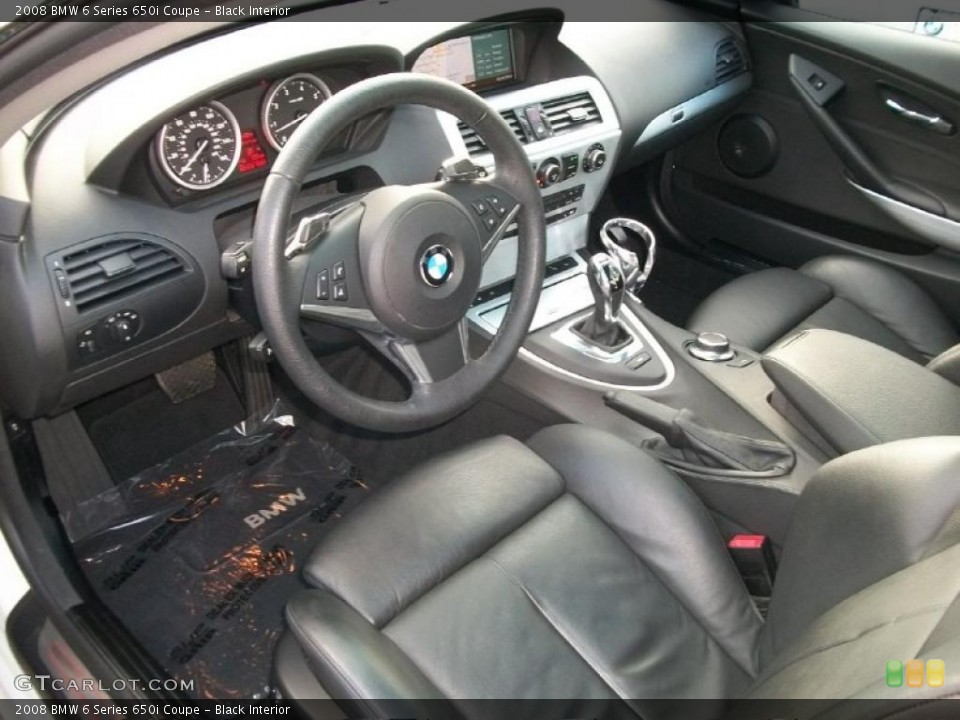 Black Interior Prime Interior for the 2008 BMW 6 Series 650i Coupe #38531767