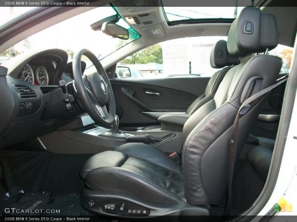 Black Interior Photo for the 2008 BMW 6 Series 650i Coupe #38531795