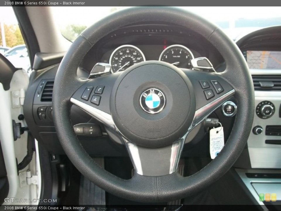Black Interior Steering Wheel for the 2008 BMW 6 Series 650i Coupe #38531835
