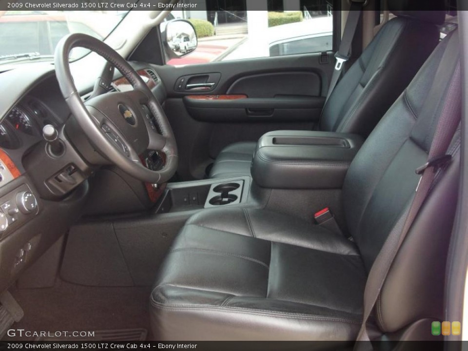 Ebony Interior Prime Interior for the 2009 Chevrolet Silverado 1500 LTZ Crew Cab 4x4 #38533015