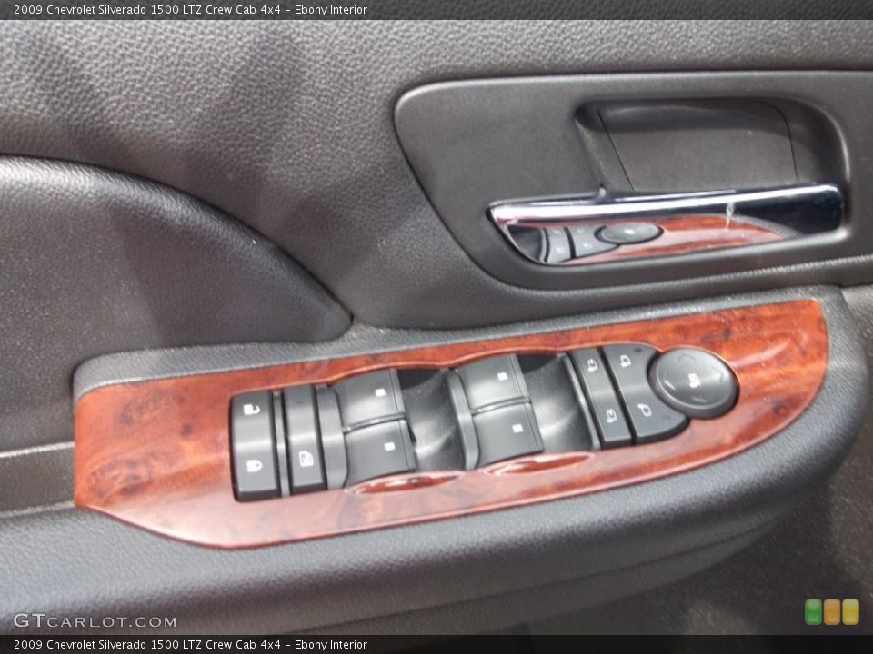 Ebony Interior Controls for the 2009 Chevrolet Silverado 1500 LTZ Crew Cab 4x4 #38533047