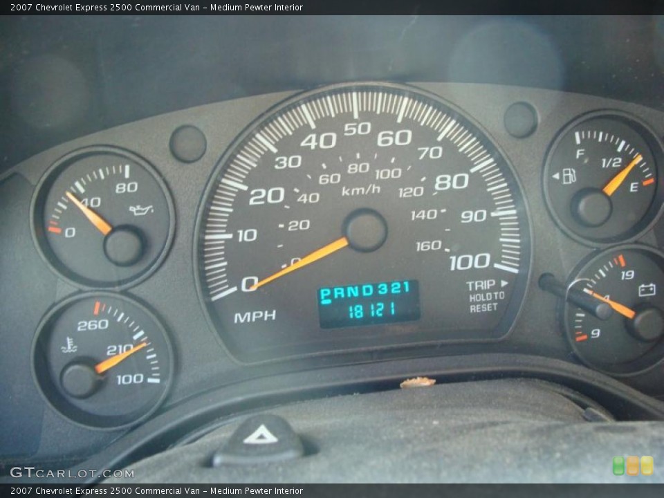 Medium Pewter Interior Gauges for the 2007 Chevrolet Express 2500 Commercial Van #38534879