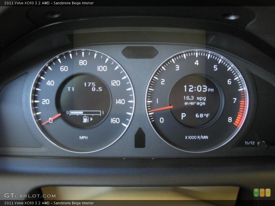 Sandstone Beige Interior Gauges for the 2011 Volvo XC60 3.2 AWD #38536563