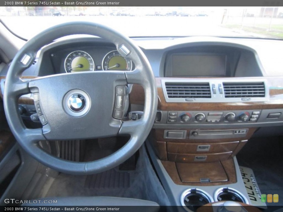 Basalt Grey/Stone Green Interior Dashboard for the 2003 BMW 7 Series 745Li Sedan #38537703