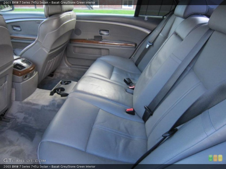 Basalt Grey/Stone Green Interior Photo for the 2003 BMW 7 Series 745Li Sedan #38537827