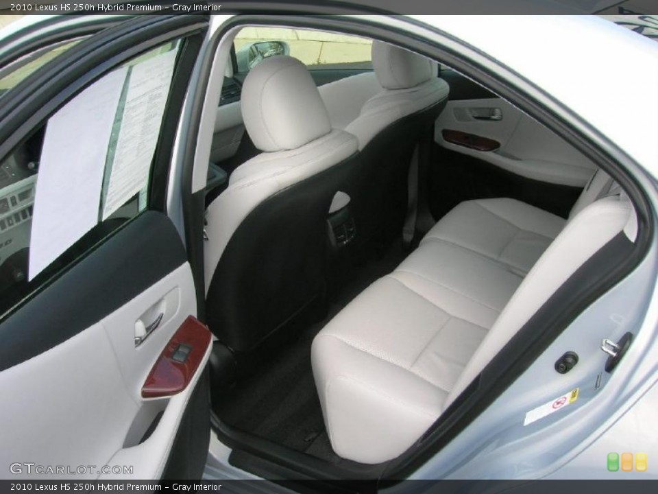 Gray Interior Photo for the 2010 Lexus HS 250h Hybrid Premium #38538111