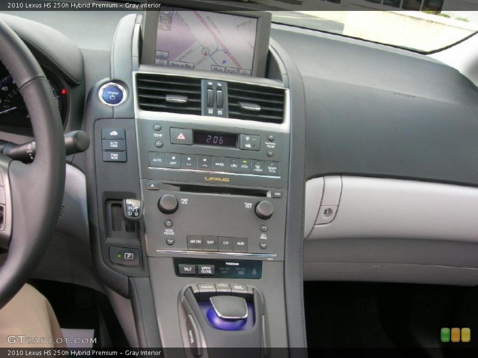 Gray Interior Controls for the 2010 Lexus HS 250h Hybrid Premium #38538267