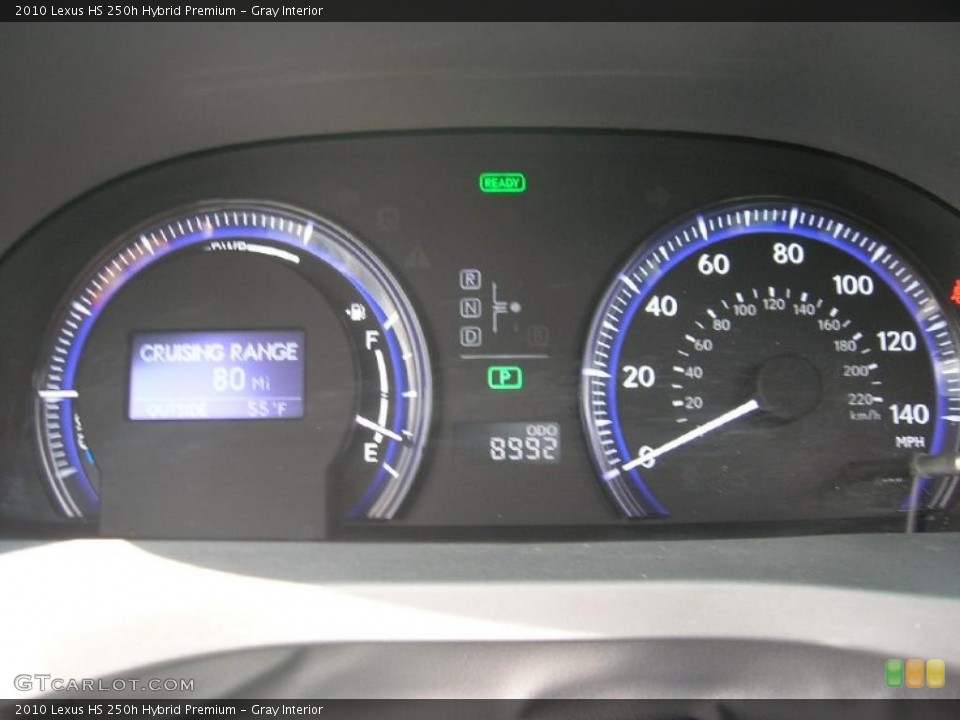 Gray Interior Gauges for the 2010 Lexus HS 250h Hybrid Premium #38538271