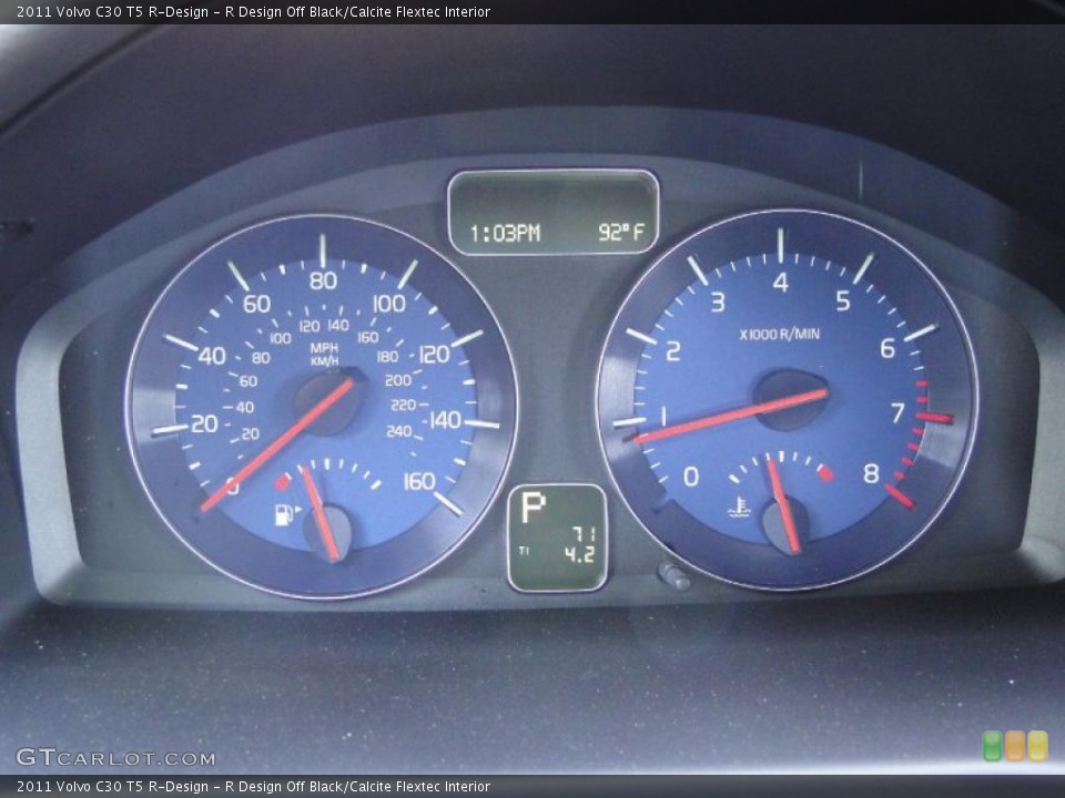 R Design Off Black/Calcite Flextec Interior Gauges for the 2011 Volvo C30 T5 R-Design #38539139
