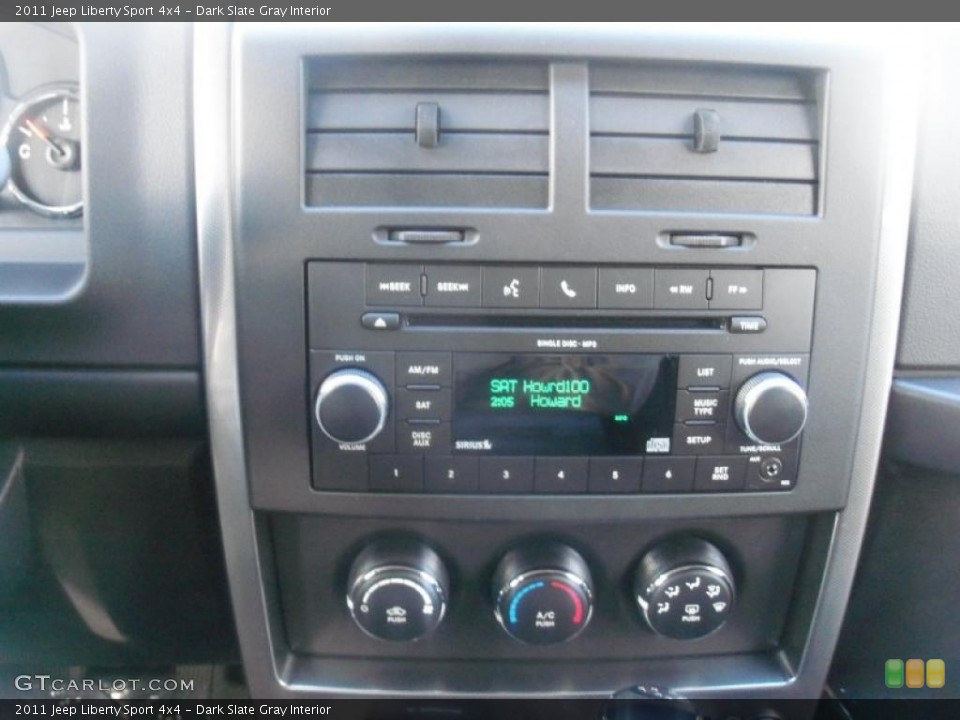 Dark Slate Gray Interior Controls for the 2011 Jeep Liberty Sport 4x4 #38540155