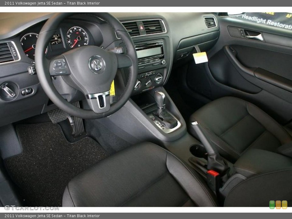 Titan Black Interior Prime Interior for the 2011 Volkswagen Jetta SE Sedan #38543435