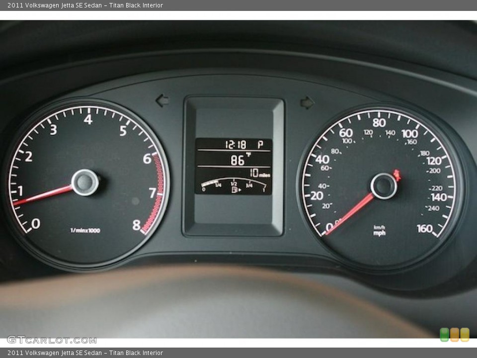 Titan Black Interior Gauges for the 2011 Volkswagen Jetta SE Sedan #38543491