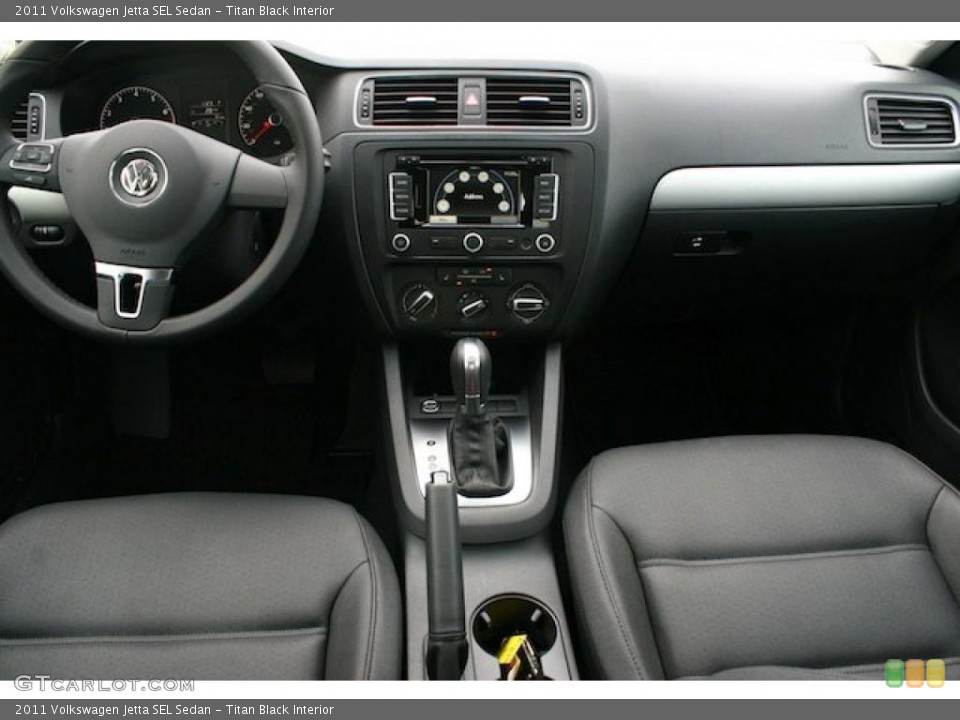 Titan Black Interior Dashboard for the 2011 Volkswagen Jetta SEL Sedan #38544255